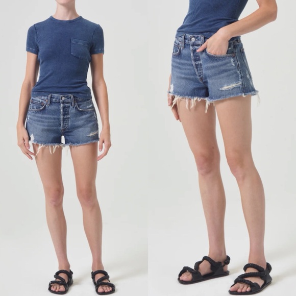 Agolde Pants - Agolde Parker Vintage Cut Off Short Dark Swapmeet Size 28